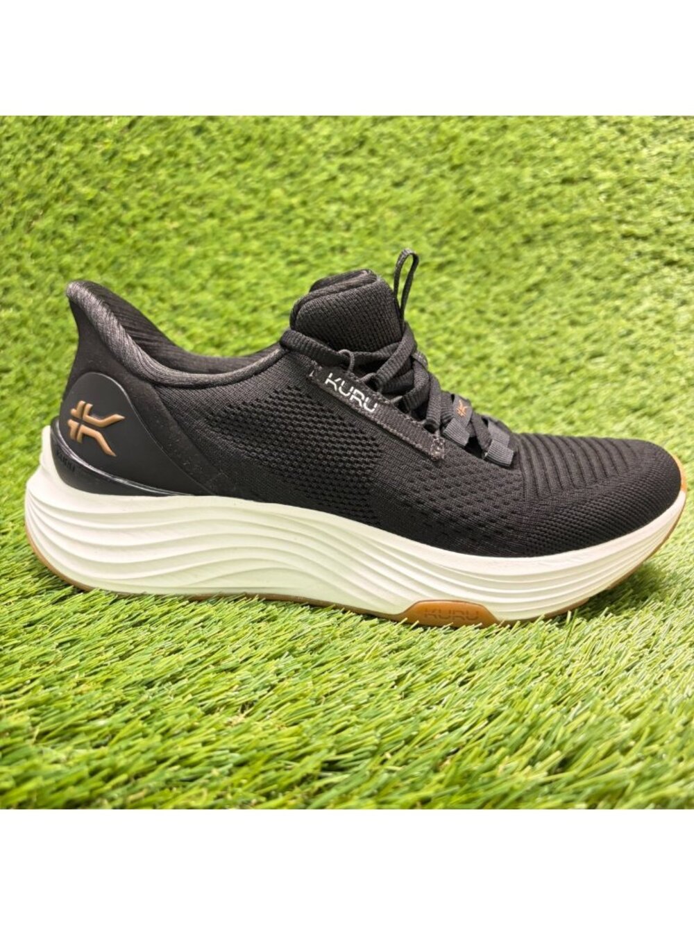 Kuru Atom 2 Womens Size 8B Black White Athletic Running Walking Shoes Sneakers